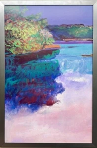 Brenda Horowitz "Wellfleet Pond" (left)  Framed Plate Signed Art Nature NEW - Picture 1 of 4