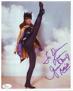 YVONNE CRAIG HAND SIGNED 8x10 COLOR PHOTO SEXY BATGIRL TO DAVE JSA - Picture 1 of 1