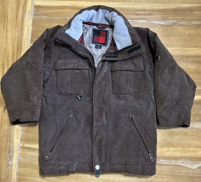 Woolrich Boys Small Brown Corduroy Fall Winter Jacket Coat - Image 1 of 4