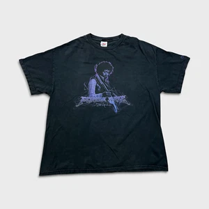 Vintage 2005 Jimi Hendrix Purple Haze T Shirt Mens XL Black Faded Rock Band Tee - Picture 1 of 9