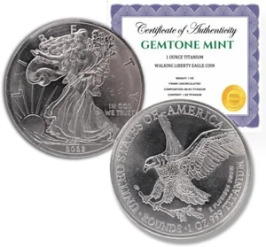 2023 1 onza OZ 999 titanio fino EE. UU. American Liberty Eagle metal prueba Ti como nuevo - Imagen 1 de 4