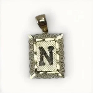 Echter 10K Bicolor GOLD INITIALE "N" Anhänger/Charm - Bild 1 von 2