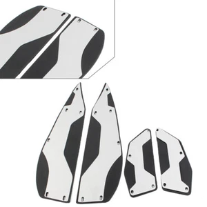 Silver Aluminum Floorboard Kit Footboards Foot Pedals for Yamaha XMAX300 250 400 - Picture 1 of 8