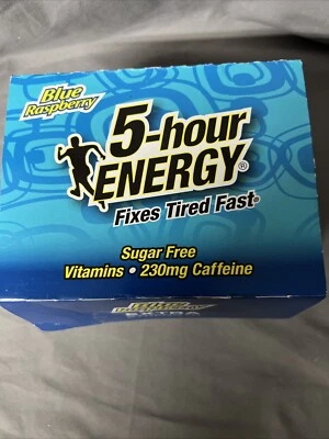 Disparos de energía de 5 horas frambuesa azul extra fuerza CINCO horas 12 unidades caja -D9 Foto 1 de 3