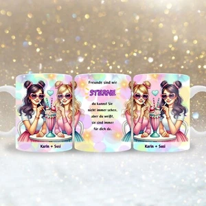 Taza mejor amiga, los amigos son como estrellas personalizables con nombre - Imagen 1 de 4