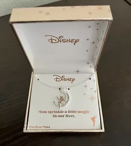 Brand New! Tinker Bell Silver Plated Necklace - 16 Inch - Picture 1 of 5
