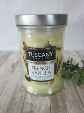 Tuscany Candle FrenchVanilla with Essential Oils Pure & Sweet 18oz NEW