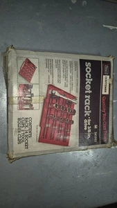 NOS Craftsman USA 41352 rot Steckschlüsselhalter 3/8 Antrieb Metall mit Clips Box - Bild 1 von 15
