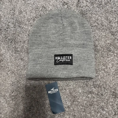 Chapéu Hollister California inverno punho cinza novo com etiquetas - Imagem 1 de 4