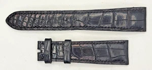 OEM Patek Philippe Genuine Black leather watch strap 20/16 mm, 74+114mm C43 B - Picture 1 of 2