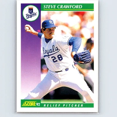 1992 Score Steve Crawford #349 Kansas City Royals - Image 1 of 2
