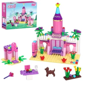 Girls Princess Palace Building Blocks Toys 178 Pieces Pink Fairy Castle Build... - Picture 1 of 6