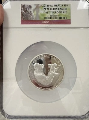 2011 P Australia $8 Koala PF70 Five Ounce  - Image 1 of 4