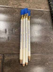 4 Vintage A.W. Faber Castell Pencil Eraser Stik 7099B Wood With Brush Lot USA - Picture 1 of 1