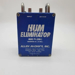 Allen Avionics Hum Eliminator Modelo HEC-2000-H | Ancho de banda DC a 30 MHz - Imagen 1 de 6