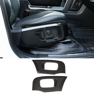 For Range Rover Velar 2018-2022 Carbon Fiber Seat Button Handle Frame Cover Trim - Picture 1 of 5