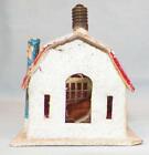 Vintage Christmas Mica House Ornament with C6 Light Bulb Made Japan Works As Is
