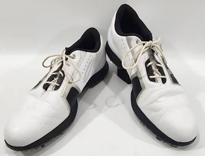 Nike Zoom Trophy Scarpe da Golf Uomo 12 Bianco Nero Pelle Impermeabili 483246-101 - Foto 1 di 14