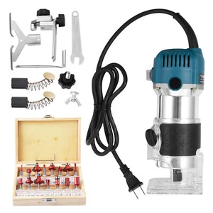40000RPM 800W Wood Router Tool Compact Trim Router with 15 Wood Router Bits - Picture 1 of 13