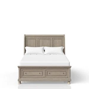 Antique Gray Queen Storage Bed - Picture 1 of 5