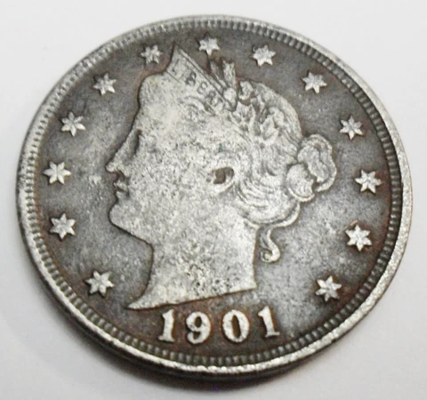 1901 P LIBERTY HEAD "V" NICKEL  SDS  **FREE SHIPPING** Cover