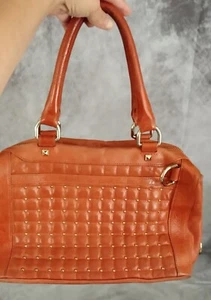 Rebecca Minkoff Studded Burnt Orange Satchel Handtasche Beuteltasche - Bild 1 von 7