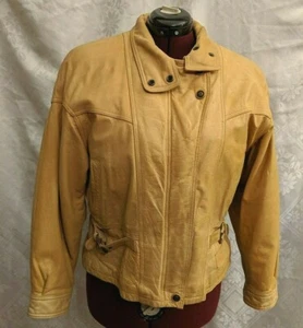 Warme WILSONS Damen gelbe Lederjacke Thinsulate Wärmeisolierungsfutter, M - Bild 1 von 11