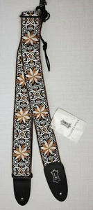 Levy's Leathers Guitar Strap 2" with Decorative Print Leather Ends - Picture 1 of 4