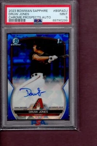 2023 BOWMAN SAPPHIRE CHR-PROS #BSPADJ DRUW JONES ROOKIE RC PSA 9 auto - Picture 1 of 1