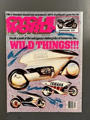 Cycle World Magazine April 1989 Vintage Motorcycle Custom Street Biker Radwood - Image 1 of 3