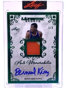 2024 Leaf Ultimate Sports Relic Auto BERNARD KING 1/3 Emerald Edition RARE! SSP! - Picture 1 of 2