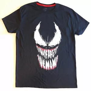 Sz Medium - VENOM Face Eyes Fangs Marvel Graphic Tee Shirt - Picture 1 of 1