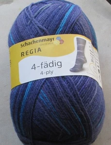 Regia 4-Fadig 4 Ply Day Dreams - Dark Purple, 2 Shades of Grey & a touch of T... - Picture 1 of 1