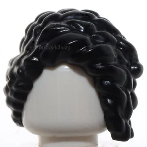 Lego Black Minifigure Hair Female Coiled and Braided Swept over Left Side - Picture 1 of 3