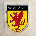 Somerset UK England Sticker Coat of Arms Resin Domed Stickers 3D Flag Adhesive