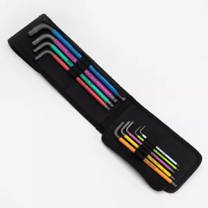 Wera 022639 9 Piece SZ Multicolor Hex + Ball End Hex SAE L-key Pouch Set - Picture 1 of 5