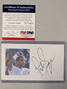 PETE SAMPRAS Signed Index Card IC Tennis PSA Certificate HOF
