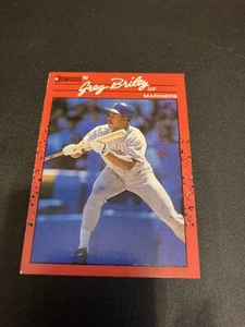 DONRUSS 90 Greg Briley of Mariners 463 Baseball Card Collectible - Picture 1 of 2