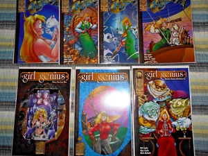 GIRL GENIUS LOT(7) NM- STEAMPUNK 2001/2003 - Picture 1 of 3
