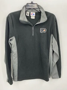 Philadelphia Flyers Hockey Majestic Pullover Mens Small Quarter Zip Activewear - Picture 1 of 6