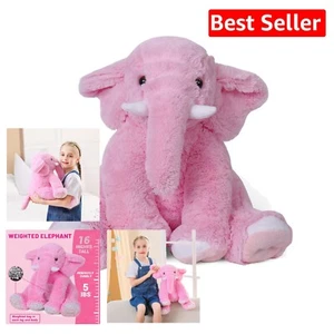 Cozy 5 lb Weighted Elephant Plush - 16'' Sensory Friend for Kids & Adults - Picture 1 of 9