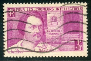 PHOTO CONTRACTUELLE / TIMBRE FRANCE OBLITERE N° 463 BALZAC COTE 9 € - Photo 1/1