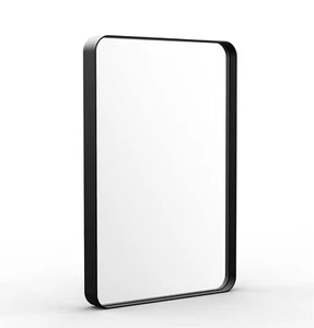 KISSTARRY 22"x30" Black Bathroom Mirror Metal Framed Vanity Mirror Rectangular - Picture 1 of 7