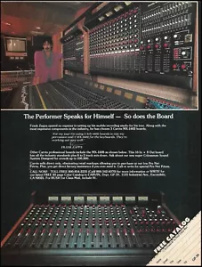Frank Zappa 1982 Carvin MX-1608 Mixing board advertisement 8 x 11 mixer ad - Picture 1 of 3