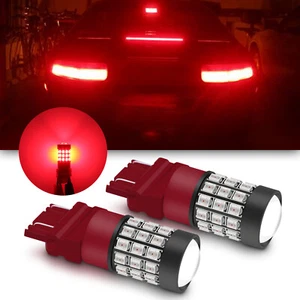 Strobe Flash LED Light 3157 Red 2x Brake Stop Tail Park Rear Replace Lamp Fit - Picture 1 of 6