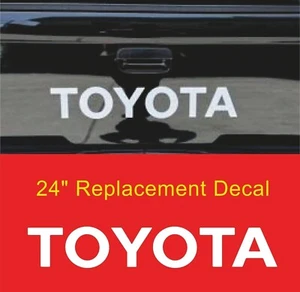 TOYOTA TAILGATE Vinyl Decal Sticker Emblem Logo Graphic WHITE Lettering Vehicle - Picture 1 of 3