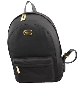 Michael Kors Jet Set Large Nylon Backpack Black / Gold Tone - Picture 1 of 19