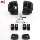 Black Switch Housing Cover+Hand Control Button Cap Fit For Harley Sportster Dyna