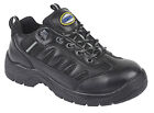 Tuffking 9065 S1P Black Leather Steel Toe Cap Safety Trainers Work Shoes PPE