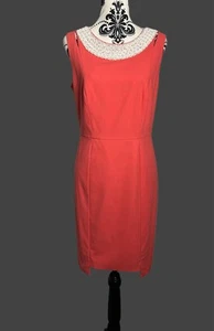 Coast Coral verzierter Ausschnitt besondere Anlässe gerades Kleid Gr Uk 14 - Bild 1 von 8
